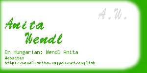 anita wendl business card